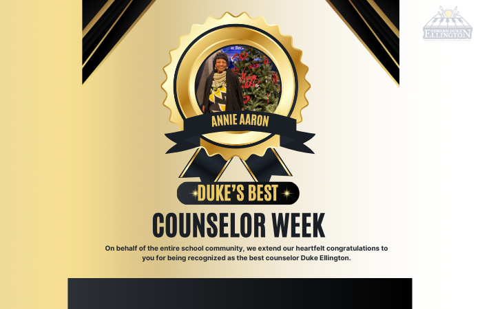  A picture of our school counselor, has we celebrate her for being Duke's finest.